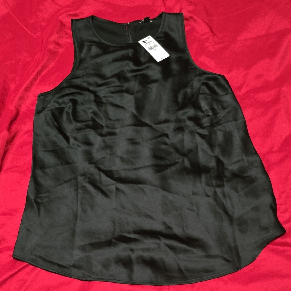 Express Black Satin Tank Top